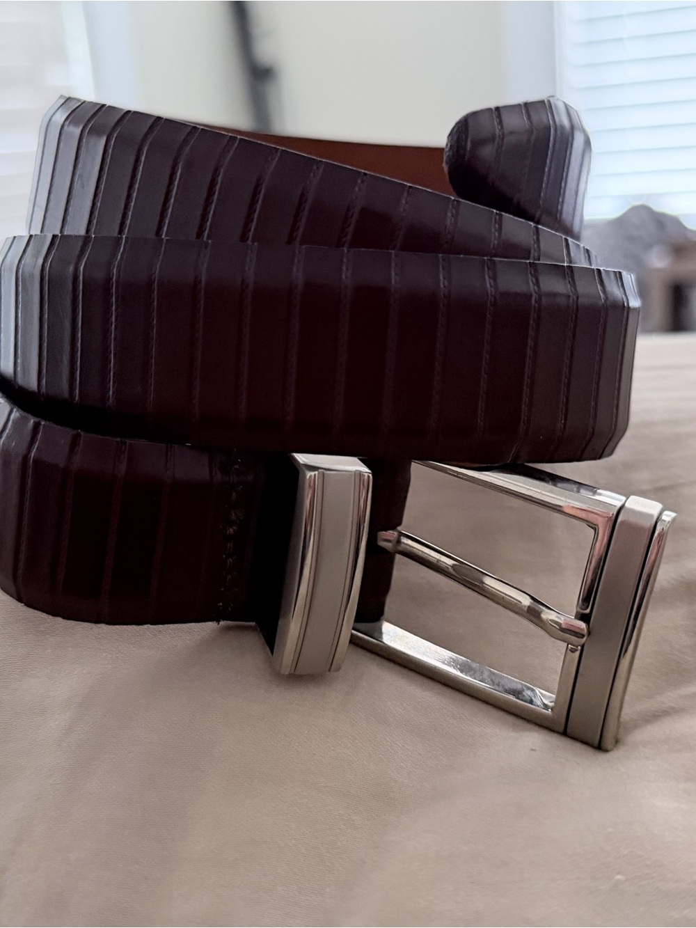 vintage Bachrach Italian Calfskin dress belt